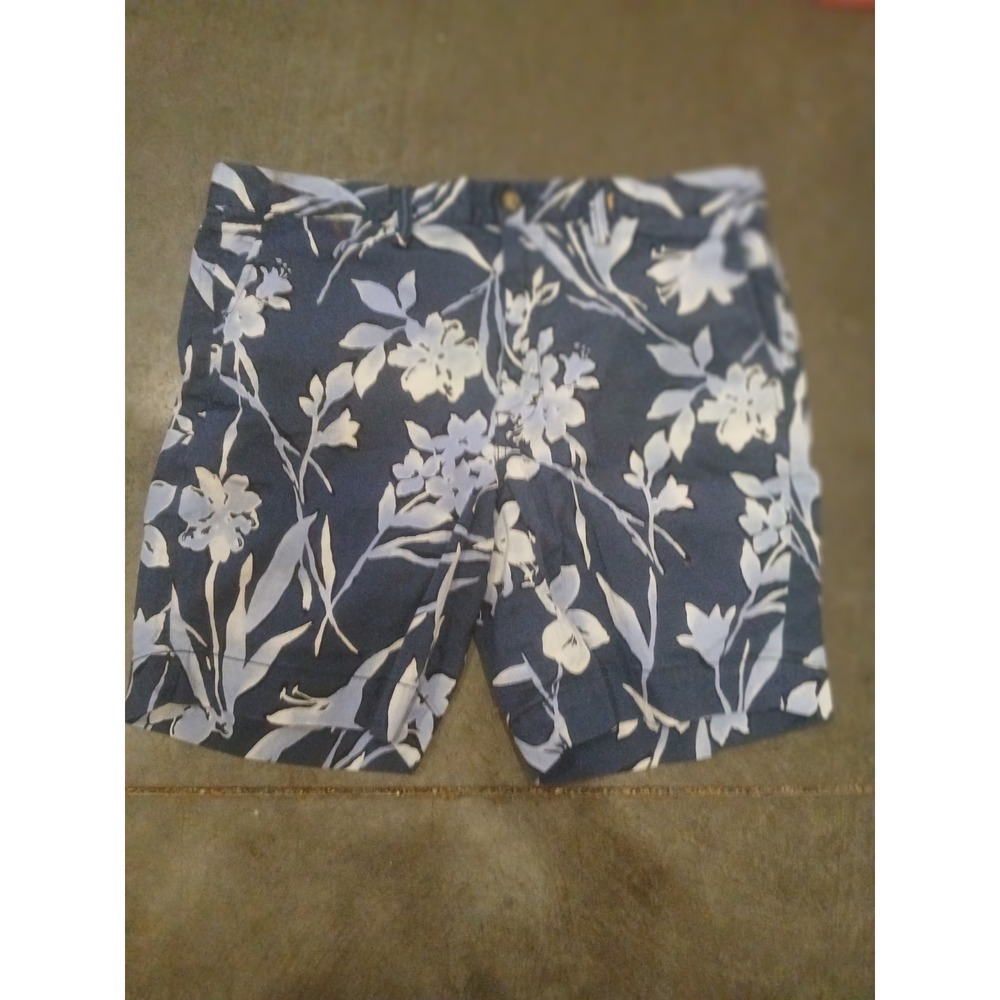 Polo Ralph Lauren Men's 35 Blue Floral Print Stretch Chino Shorts - Picture 1 of 10